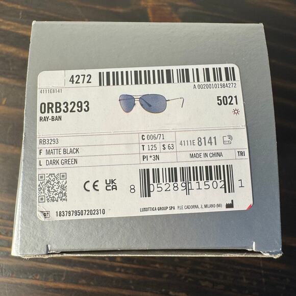 NWT/ NIB Ray Back 63MM Black Metal Aviator Sunglasses - Picture 9 of 14